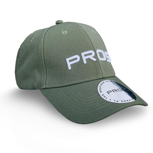 Czapka z daszkiem PROS. Czarne czapki damskie Pros, bez wzorów, z materiału, eleganckie. Za 99.00 zł.