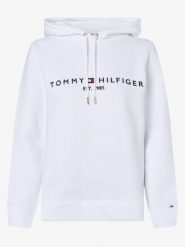 Tommy Hilfiger bluza z kapturem Kobiety Materiał dresowy biały, XXL. Białe bluzy damskie Tommy Hilfiger, xxl, bez wzorów, z dresówki, bez ramiączek, z kapturem. Za 569.95 zł.