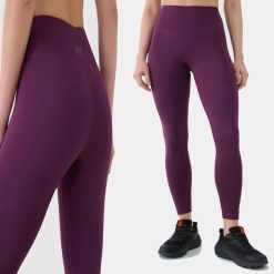 LEGGINSY DAMSKIE 4F TRENINGOWE WYSOKI STAN NA SIŁOWNIĘ NA CO DZIEŃ. Legginsy damskie 4F, bez wzorów, z materiału. Za 119.99 zł.