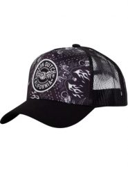 Czapka z daszkiem Von Dutch Trucker Snapback - Bandana Black. Czarne czapki damskie Von Dutch, bez wzorów, z bawełny. Za 170.05 zł.