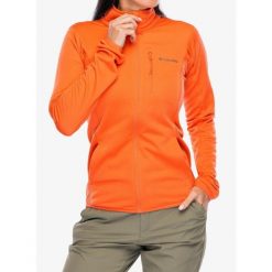 Bluza polarowa damska Columbia Essential Hike Grid Fleece Full Zip. Brązowe bluzy damskie Columbia, bez wzorów, z polaru, sportowe, bez ramiączek, bez kaptura. Za 308.99 zł.