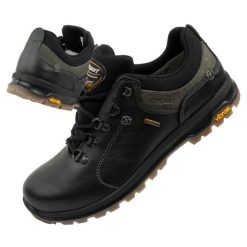 Buty trekkingowe Grisport Nero Oliato 12955O139TN. Czarne trekkingi męskie Grisport, na zimę, z gumy, bez zapięcia. Za 369.00 zł.