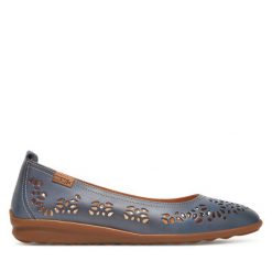Baleriny Pikolinos. Niebieskie balerinki damskie Pikolinos, bez wzorów, bez obcasa, bez zapięcia. Za 459.99 zł.