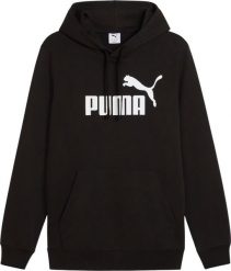 Bluza męska Puma ESS No.1 Logo Hoodie TR czarna 682572 01 S. Czarne bluzy męskie Puma, m, bez wzorów, bez kaptura. Za 228.99 zł.