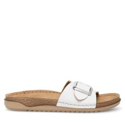 Klapki Inblu. Białe klapki damskie Inblu, bez wzorów, bez obcasa, bez zapięcia. Za 119.99 zł.