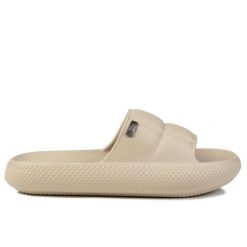 Klapki damskie sportowe Lee MAYA SLIDER WOMEN LOW. Brązowe klapki damskie Lee, na lato, bez wzorów, z materiału, sportowe, bez obcasa, bez zapięcia. Za 89.00 zł.