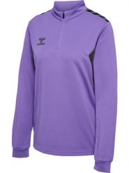 Damska bluza dresowa half zip Hummel Authentic. Fioletowe bluzy damskie Hummel, s, bez wzorów, z dresówki, klasyczne, bez ramiączek, bez kaptura. Za 195.65 zł.