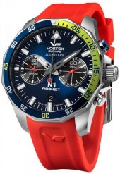 Zegarek męski Vostok Europe 6S21-225A708SR czerwony. Czerwone zegarki męskie Vostok Europe, bez wzorów. Za 2,813.99 zł.