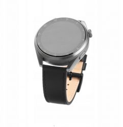 Fixed smartwatch leather strap, 22 mm, black. Czarne zegarki smartwatch Fixed, bez wzorów. Za 141.11 zł.