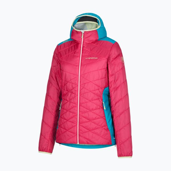 Kurtka puchowa damska La Sportiva Mythic Primaloft. Czerwone kurtki sportowe damskie La Sportiva, na zimę, xs, bez wzorów, z puchu, bez ramiączek, bez kaptura, trekkingowe, primaloft. Za 539.99 zł.