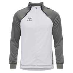 Bluza dresowa zapinana na zamek błyskawiczny Hummel Lead 2.0. Białe bluzy damskie Hummel, bez wzorów, z dresówki, sportowe, bez ramiączek, bez kaptura. Za 224.50 zł.