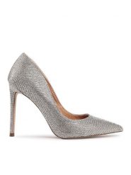 Steve Madden Szpilki Vala-R SM11000751-02003-968 Srebrny. Szare szpilki damskie Steve Madden, bez wzorów, ze skóry, bez obcasa, na szpilce, bez zapięcia. Za 349.99 zł.