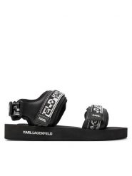 KARL LAGERFELD Sandały KL70511 Czarny. Czarne sandały męskie KARL LAGERFELD, bez wzorów, z materiału, bez zapięcia. Za 579.99 zł.