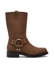 ONLY Shoes Botki 15329812 Brązowy. Brązowe botki damskie ONLY Shoes, bez wzorów, ze skóry, bez obcasa, na płaskiej podeszwie, bez zapięcia. Za 379.99 zł.