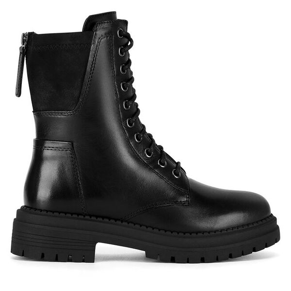 Trzewiki Sergio Bardi. Czarne botki damskie Sergio Bardi, bez wzorów, bez obcasa, na płaskiej podeszwie, bez zapięcia. Za 369.99 zł.