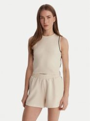 Guess Top V6GP17 K3215 Écru Regular Fit. Topy damskie Guess, xl, z aplikacjami, z syntetyku, bez kołnierzyka, bez ramiączek. Za 239.99 zł.