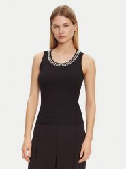 Marciano Guess Top 5RGP23 6299A Czarny Regular Fit. Czarne topy damskie Marciano Guess, s, z aplikacjami, z wiskozy, bez kołnierzyka, bez ramiączek. Za 149.99 zł.