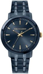 Zegarek Trussardi TRUSSARDI R2453147007 zegarek męski niebieski 41 mm. Niebieskie zegarki męskie TRUSSARDI, bez wzorów. Za 390.53 zł.