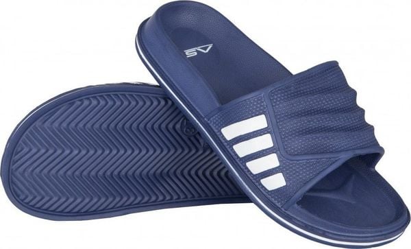 Aqua-Sport Klapki Na Basen Aqua Sport Adisport Navy/White R.41. Białe klapki męskie AQUA-SPORT, bez wzorów, bez zapięcia. Za 67.62 zł.