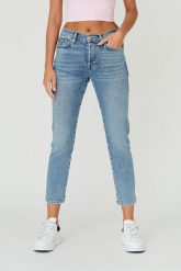 7 FOR ALL MANKIND Niebieskie jeansy JOSEFINA LUXE VINTAGE SELFMADE. Niebieskie jeansy damskie 7 for all mankind, bez wzorów, z bawełny, vintage. W wyprzedaży za 469.99 zł.
