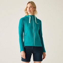 Bluza damska z kapturem Regatta Vatana. Niebieskie bluzy damskie Regatta, m, bez wzorów, z elastanu, eleganckie, bez ramiączek, z kapturem. Za 243.50 zł.