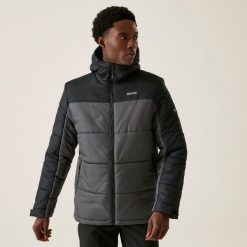 Kurtka puchowa zimowa dla mężczyzn Regatta NEVADO VII. Szare kurtki męskie Regatta, na zimę, m, bez wzorów, z puchu, eleganckie, bez kaptura. Za 249.99 zł.