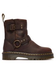 Dr. Martens Botki Crazy Horse DM41870200 Brązowy. Brązowe botki damskie Dr. Martens, bez wzorów, ze skóry, bez obcasa, na płaskiej podeszwie, bez zapięcia. Za 1,039.00 zł.
