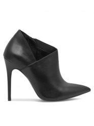 Badura Botki MURCJA-110475 Czarny. Czarne botki damskie Badura, bez wzorów, ze skóry, bez obcasa, na szpilce, bez zapięcia. Za 359.99 zł.