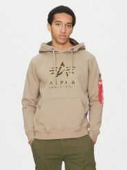 Alpha Industries Bluza Camo Tpu 146337 Beżowy Regular Fit. Brązowe bluzy męskie Alpha Industries, m, bez wzorów, z bawełny, bez ramiączek, bez kaptura. Za 279.99 zł.