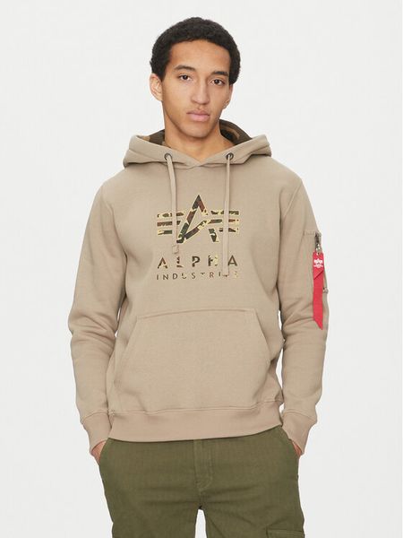 Alpha Industries Bluza Camo Tpu 146337 Beżowy Regular Fit. Brązowe bluzy męskie Alpha Industries, m, bez wzorów, z bawełny, bez ramiączek, bez kaptura. Za 239.99 zł.