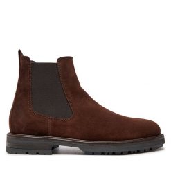 Sztyblety Marc O'Polo. Brązowe botki męskie Marc O'Polo, bez wzorów, bez obcasa, bez zapięcia. Za 499.99 zł.