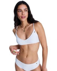 Stanik bikini typu bralette damski ROXY ISLAND. Białe stroje kąpielowe damskie Roxy, s, bez wzorów, z elastanu. Za 169.99 zł.