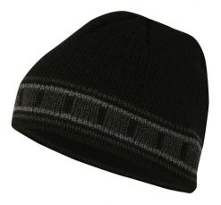 Czapka, Czarno-Popielata, Ciepła, Zimowa, Dziergana, Klasyczna, Rozmiar Uniwersalny -Pako Jeans. Czarne czapki męskie Pako Jeans, na jesień, bez wzorów, dziergany. Za 45.00 zł.
