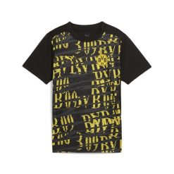Młodzieżowa koszulka przedmeczowa Borussia Dortmund 24/25 PUMA. Czarna bluzki damskie Puma, m, bez wzorów, młodzieżowe, bez kołnierzyka, bez ramiączek. Za 289.00 zł.