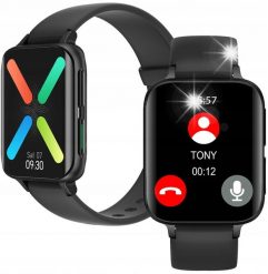 Smartwatch DT No.1 SMARTWATCH DT93 sportowy ZEGAREK dotykowy czarny. Czarne zegarki smartwatch DT NO.1, bez wzorów. Za 149.78 zł.