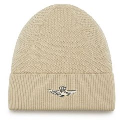 Czapka Aeronautica Militare. Brązowe czapki męskie Aeronautica Militare, na zimę, bez wzorów. Za 219.99 zł.