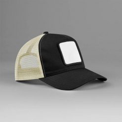 Czapka trucker 5-panelowa z kwadratową łatą Beechfield. Brązowe czapki damskie BEECHFIELD, bez wzorów, z bawełny. Za 76.50 zł.