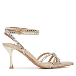Sandały Nine West. Żółte sandały damskie Nine West, bez wzorów, bez obcasa, na szpilce, bez zapięcia. Za 249.99 zł.