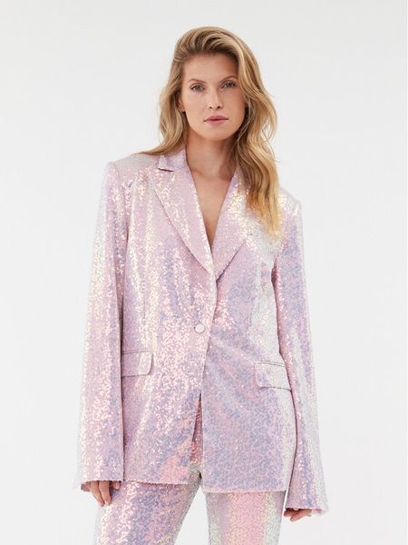 ROTATE Marynarka Sequin 1113712208 Różowy Oversize. Czerwone marynarki i żakiety damskie ROTATE, bez wzorów, z syntetyku, bez kołnierzyka, bez ramiączek. Za 1,259.00 zł.