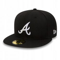 Czapka z daszkiem New Era 59FIFTY MLB Atlanta Braves Fullcap 10047487. Czarne czapki damskie New Era, na jesień, bez wzorów. Za 246.50 zł.