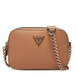 Torebka Guess. Brązowe listonoszki damskie Guess, z aplikacjami, bez dodatków. Za 349.99 zł.