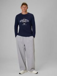 4F Spodnie dresowe męskie - szare M. Szare spodnie sportowe męskie 4F, m, bez wzorów, z dresówki. Za 159.99 zł.