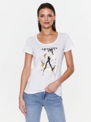 Liu Jo T-Shirt WA3288 J5923 Biały Regular Fit. Białe t-shirty damskie Liu Jo, s, bez wzorów, z bawełny, bez kołnierzyka, bez ramiączek. Za 499.99 zł.