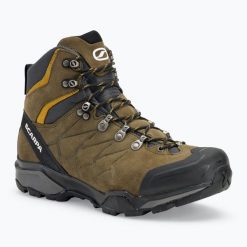 Buty trekkingowe męskie SCARPA ZG Trek GTX cypress/sulphur. Zielone buty zimowe męskie Scarpa, bez wzorów, bez obcasa, bez zapięcia. Za 869.99 zł.