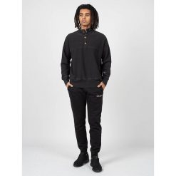 Bluza trekking męska. Niebieskie bluzy męskie Champion, m, bez wzorów, z bawełny, bez ramiączek, bez kaptura. Za 261.00 zł.