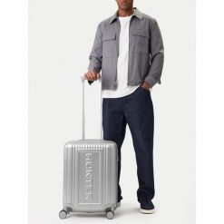 Walizka kabinowa Hunter. Szare walizki męskie Hunter, bez wzorów. Za 299.99 zł.