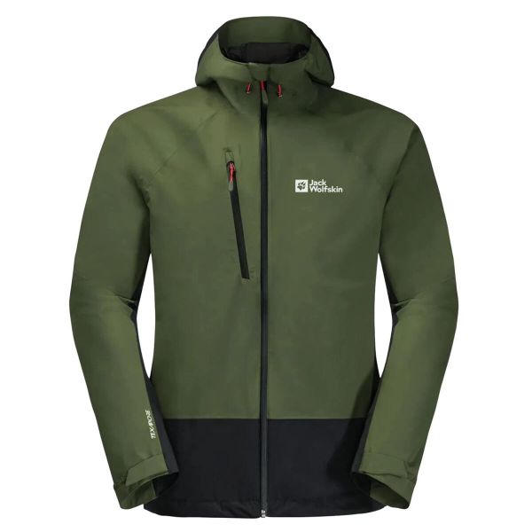 Męska Kurtka Eagle Peak. Zielone kurtki męskie Jack Wolfskin, l, bez wzorów, z materiału, z kapturem. Za 734.99 zł.