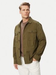 Tommy Hilfiger Kurtka koszulowa Blend MW0MW43471 Zielony ciemny Regular Fit. Zielone kurtki męskie Tommy Hilfiger, m, bez wzorów, z bawełny, bez kaptura. Za 459.99 zł.