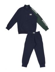 Bluza wytrzymały z pełny zamek błyskawiczny na co dzień. Niebieskie bluzy damskie LEONE 1947 APPAREL, bez wzorów, z bawełny, bez ramiączek, bez kaptura. Za 147.31 zł.