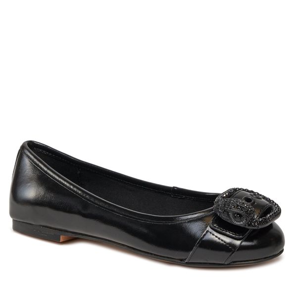 Baleriny Kurt Geiger. Czarne balerinki damskie Kurt Geiger, bez wzorów, bez obcasa, bez zapięcia. Za 429.99 zł.